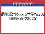 铜川耀州农业技术学校2025(耀州农校2025)