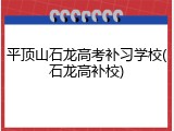 平顶山石龙高考补习学校(石龙高补校)