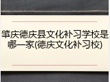 肇庆德庆县文化补习学校是哪一家(德庆文化补习校)
