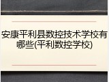 安康平利县数控技术学校有哪些(平利数控学校)