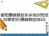 衡阳雁峰数控车床培训班技校哪家好(雁峰数控培训)