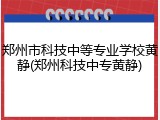 郑州市科技中等专业学校黄静(郑州科技中专黄静)