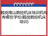 鹤岗南山数控机床培训机构有哪些学校(鹤岗数控机床培训)