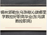 锡林郭勒东乌珠穆沁旗哪里学数控好职高毕业(东乌旗数控职高)