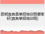 昆明宜良县单招培训班哪家好(宜良单招培训班)