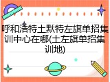 呼和浩特土默特左旗单招集训中心在哪(土左旗单招集训地)