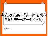 吉安万安县一对一补习班价格(万安一对一补习价)