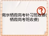 南京栖霞高考补习班收费(栖霞高考班收费)