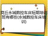 商丘永城数控车床短期培训班有哪些(永城数控车床培训)