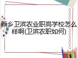 新乡卫滨农业职高学校怎么样啊(卫滨农职如何)
