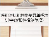 呼和浩特和林格尔县单招培训中心(和林格尔单招)