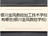 银川金凤数控加工技术学校有哪些(银川金凤数控学校)