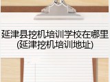 延津县挖机培训学校在哪里(延津挖机培训地址)