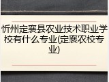 忻州定襄县农业技术职业学校有什么专业(定襄农校专业)