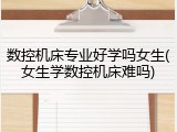 数控机床专业好学吗女生(女生学数控机床难吗)