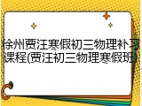 徐州贾汪寒假初三物理补习课程(贾汪初三物理寒假班)