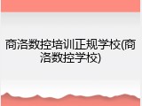 商洛数控培训正规学校(商洛数控学校)