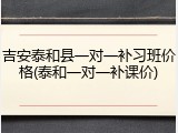 吉安泰和县一对一补习班价格(泰和一对一补课价)