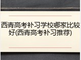 西青高考补习学校哪家比较好(西青高考补习推荐)