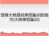 楚雄大姚县找单招集训的地方(大姚单招集训)