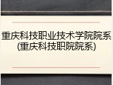 重庆科技职业技术学院院系(重庆科技职院院系)