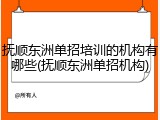 抚顺东洲单招培训的机构有哪些(抚顺东洲单招机构)