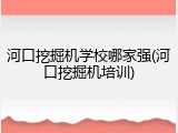 河口挖掘机学校哪家强(河口挖掘机培训)