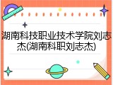 湖南科技职业技术学院刘志杰(湖南科职刘志杰)