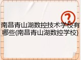 南昌青山湖数控技术学校有哪些(南昌青山湖数控学校)