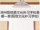 滨州阳信县文化补习学校是哪一家(阳信文化补习学校)