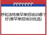 呼和浩特赛罕单招培训哪个好(赛罕单招培训优选)