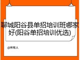 聊城阳谷县单招培训班哪家好(阳谷单招培训优选)