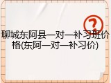 聊城东阿县一对一补习班价格(东阿一对一补习价)