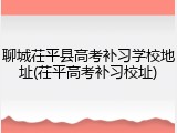 聊城茌平县高考补习学校地址(茌平高考补习校址)