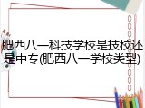 肥西八一科技学校是技校还是中专(肥西八一学校类型)