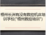 梧州长洲有没有数控机床培训学校("梧州数控培训")