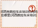 河西有数控车床培训机构吗在哪里(河西数控车床培训)