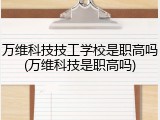 万维科技技工学校是职高吗(万维科技是职高吗)