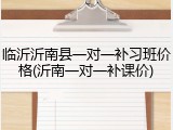 临沂沂南县一对一补习班价格(沂南一对一补课价)