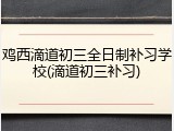 鸡西滴道初三全日制补习学校(滴道初三补习)
