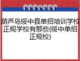 葫芦岛绥中县单招培训学校正规学校有那些(绥中单招正规校)