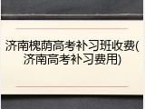 济南槐荫高考补习班收费(济南高考补习费用)