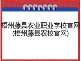 梧州藤县农业职业学校官网(梧州藤县农校官网)