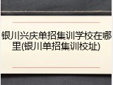 银川兴庆单招集训学校在哪里(银川单招集训校址)