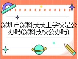深圳市深科技技工学校是公办吗(深科技校公办吗)