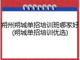 朔州朔城单招培训班哪家好(朔城单招培训优选)