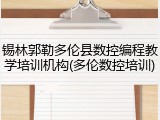锡林郭勒多伦县数控编程教学培训机构(多伦数控培训)