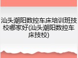汕头潮阳数控车床培训班技校哪家好(汕头潮阳数控车床技校)