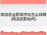 商洛农业职高学校怎么样啊(商洛农职如何)