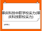 肇庆科技中职学校实力(肇庆科技职校实力)